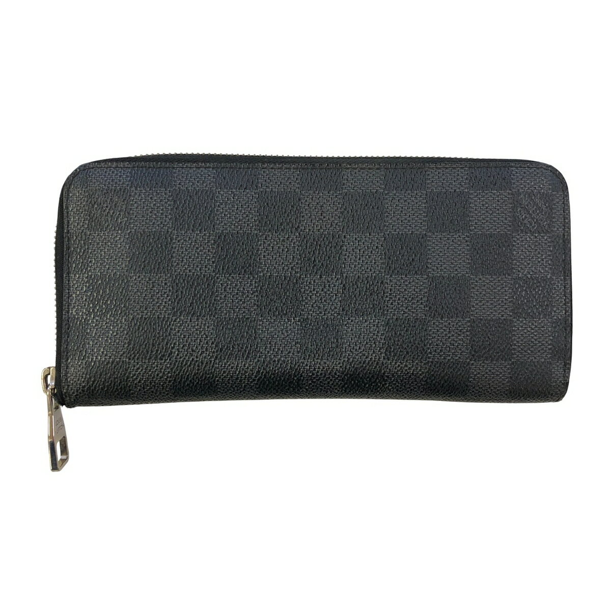 【中古】 ルイヴィトン Louis Vuitton ジッピー ウォレット ヴェルティカル ダミエ グラフィット 長財布 ブラック グレー メンズ 中古 T9863788