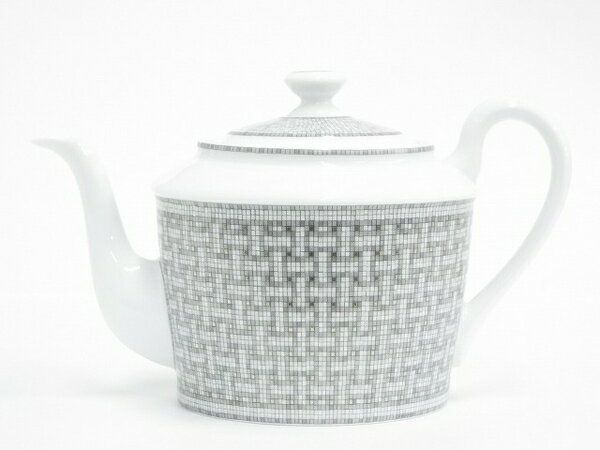 美品【中古】エルメス HERMES モザイク ヴァンキャトル プラチナ ティー ポット 850ml T2515973のサムネイル