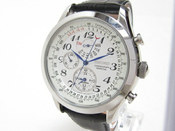 【中古】 SEIKO セイコー クロノグラフ アラーム パーペチュアル カレンダー SPC131P1 メンズ 腕時計 T2789364