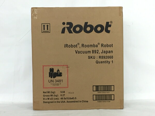 未使用 【中古】 iRobot Roomba892 ロボット掃除機 ルンバ Vacuum892 N6414350のサムネイル