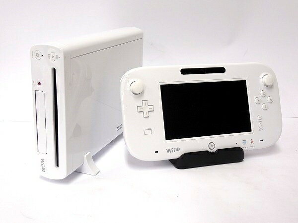 【中古】Nintendo 任天堂 WUP-101 Wii U 32GB ホワイト リモコン T2021886