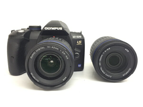 【中古】 OLYMPUS E-520 14-42mm 40-150mm ダブルズームレンズキット オリンパス カメラ G8389975