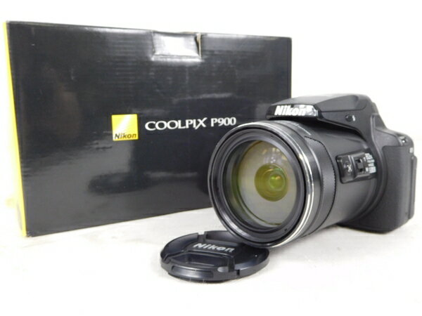 【中古】 中古美品 Nikon ニコン COOLPIX P900 カメラ デジカメ ネオ一眼 超望遠 ブラック お得 K2221312