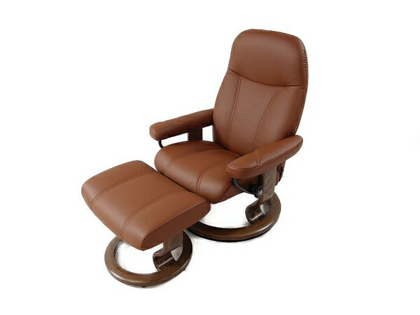 未使用 【中古】 EKORNES エコーネス Stressless ストレスレスチェア オットマン セット コンサルM ブラウン 家具 インテリア 【大型】 S3318736