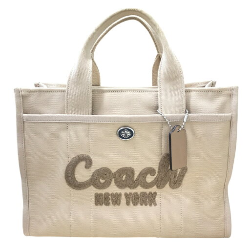 【中古】 コーチ COACH カーゴトート CP158 ベージュ ハンドバッグ 2wayバッグ キャンバス レディース 程度 良好 T10065852 【中古】 コーチ COACH カーゴトート CP158 ベージュ ハンドバッグ 2wayバッグ キャンバス レディース 程度 良好 T10065852