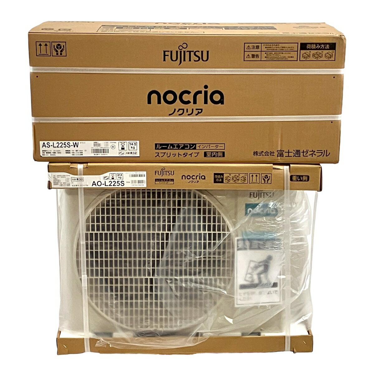 未使用 【中古】 富士通ゼネラル ノクリア AS-L225S AO-L225S ルームエアコン 6畳 ホワイト FUJITSU T10773752