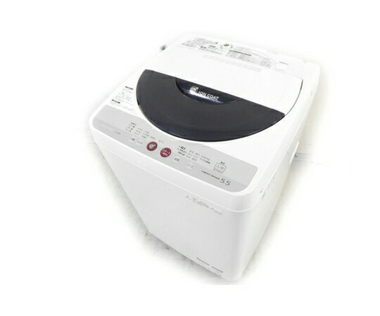 【中古】 SHARP シャープ Ag+イオンコート ES-GE55K-B 洗濯機 縦型 5.5kg  ...
