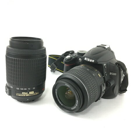 【中古】 Nikon D5000 一眼レフカメラ 18-55mm 55-200mm レンズ セット ニコン 訳あり Y4347909