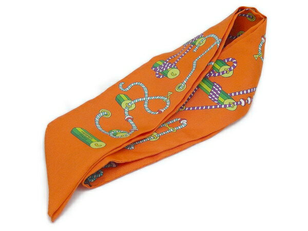 【中古】エルメス HERMES ツイリー スカーフ オレンジ シルク100% Y2182119のサムネイル