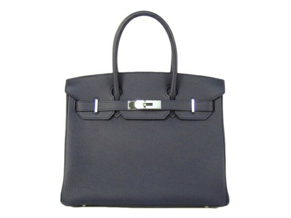 未使用【中古】 未使用 HERMES バーキン30 X刻印 トゴ ブルーニュイ シルバー SV金具 2016年 Y1851466のサムネイル