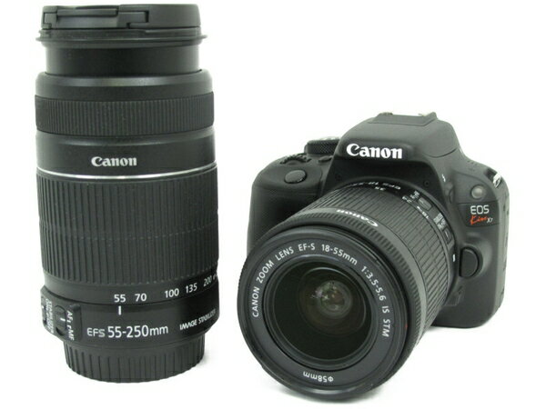 【中古】 Canon EOS Kiss X7 デジタル一眼レフカメラ ダブルズームキット EF-S 18-55mm F3.5-5.6 IS STM EF-S 55-250mm F4-5.6 IS II N3393896