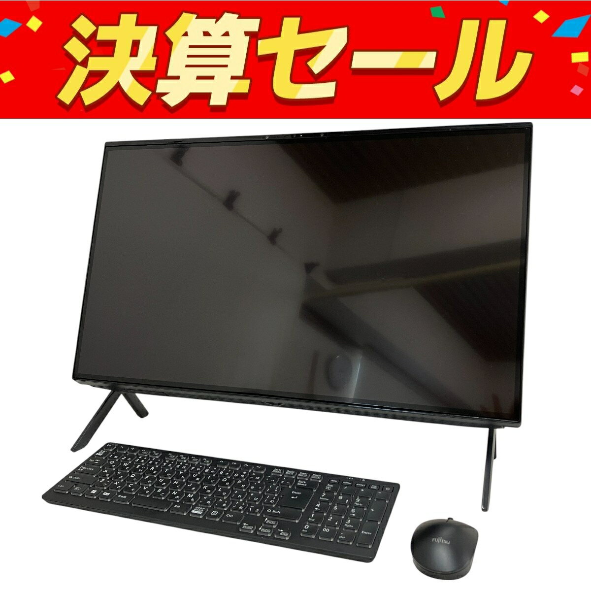 【中古】 FUJITSU F95H2BE デスクトップPC Core i7-1260P 16GB SSD 512GB HDD 1TB WIN11 27インチ WQHD 中古 良好 T9971061