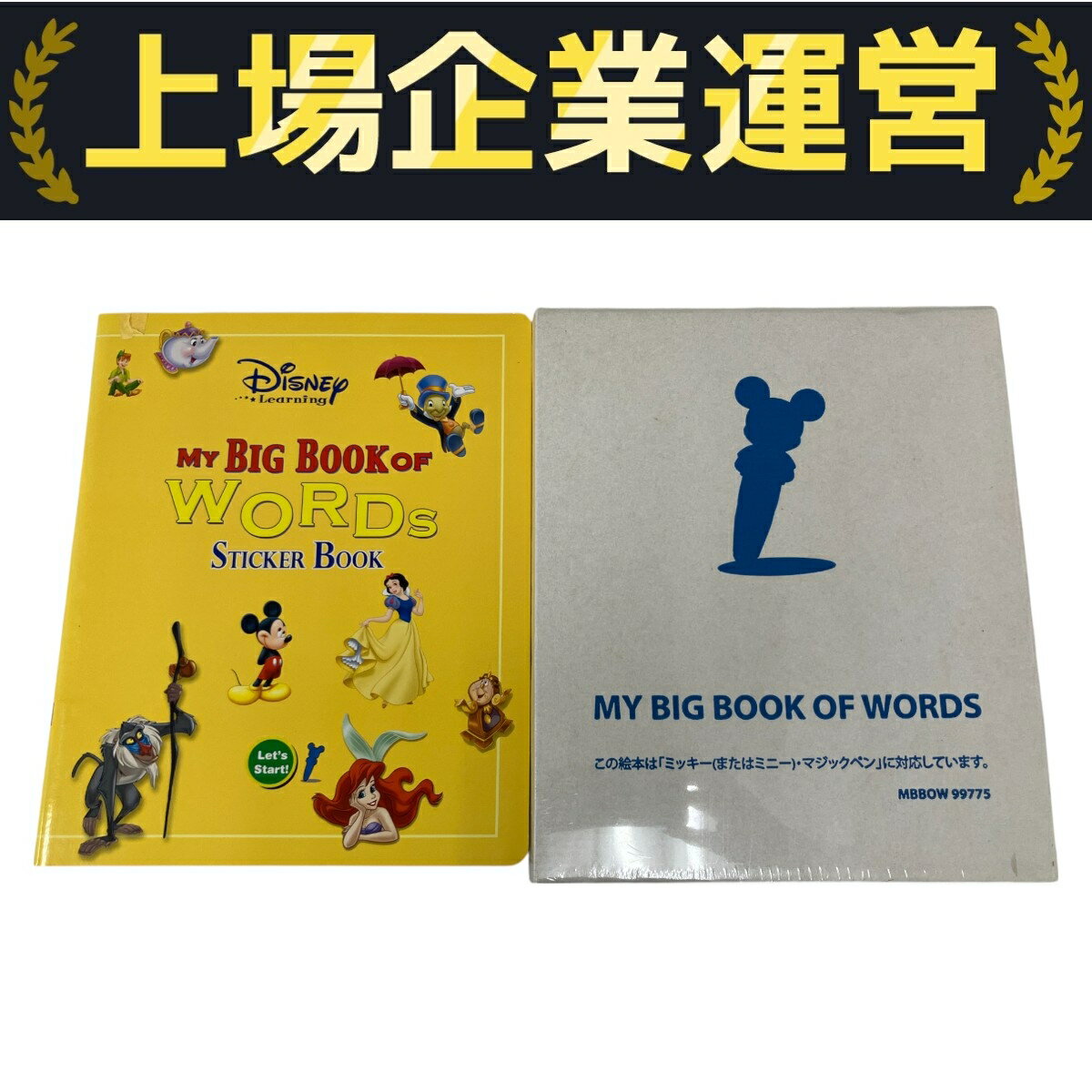 DWE ディズニー ワールドファミリー My Big Book of Words マジックペン対応 ステッカーブック 未開封含 中古 O10213661