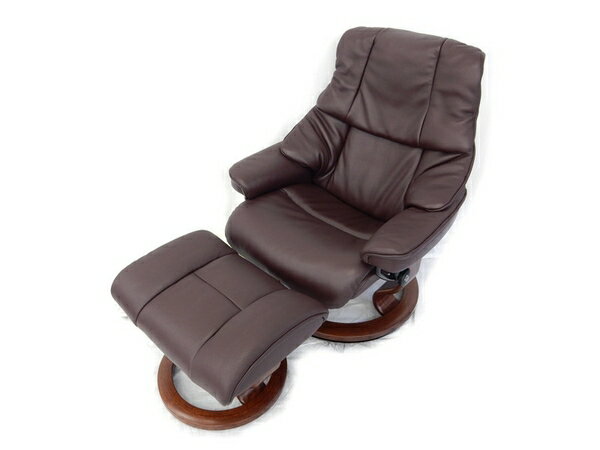 未使用 【中古】EKORNES エコーネス 45周年 ストレスレス チェア・オットマン レノ M セット 家具 ソファ【大型】 S2799936