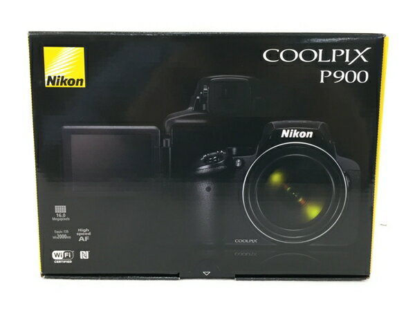 未使用 【中古】 NIKON ニコン COOLPIX P900 デジタル コンデジ 一眼 ブラック N3834247