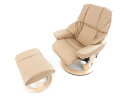 未使用 【中古】 EKORNES エコーネス ストレスレスチェア レノ M オットマン セット 【大型】 S2972442