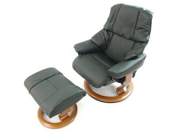 未使用 【中古】 EKORNES エコーネス ストレスレスチェア レノ M オットマン セット 【大型】 S2972188