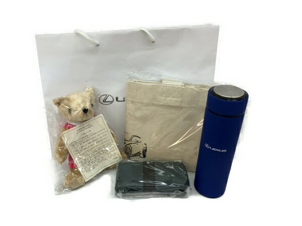 未使用 【中古】 LEXUS オリジナル ノベルティ トートバッグ/エコバッグ/ステンレスボトル/テディベア 4点セット レクサス C7847654のサムネイル