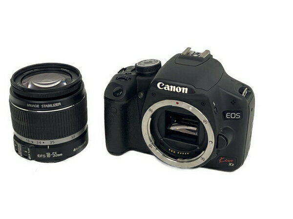 【中古】 Canon EOS KISSX3 ボディCanon ZOOM LENS EF-S 18-55mm 1:3.5-5.6 IS レンズセット キャノン S8668498