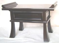 黒檀天然杢張経机 オープン塗装 巾54cm