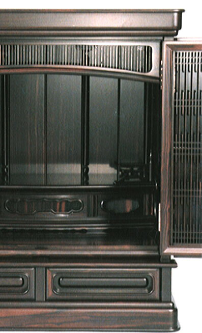 総無垢 黒檀上置仏壇 高62cm