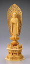檜製 六角台座 阿弥陀立像 (浄土) 身丈6.0寸(18cm)