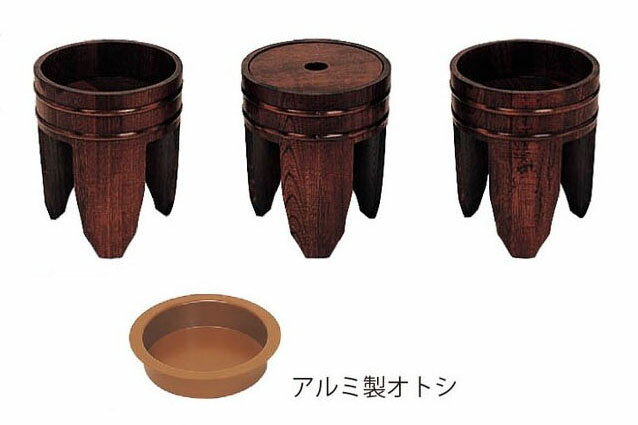 Rakuten - 栓摺漆 施餓鬼桶 8寸(24cm) 3ヶ1組 (アルミ落し1ヶ付) 日本製