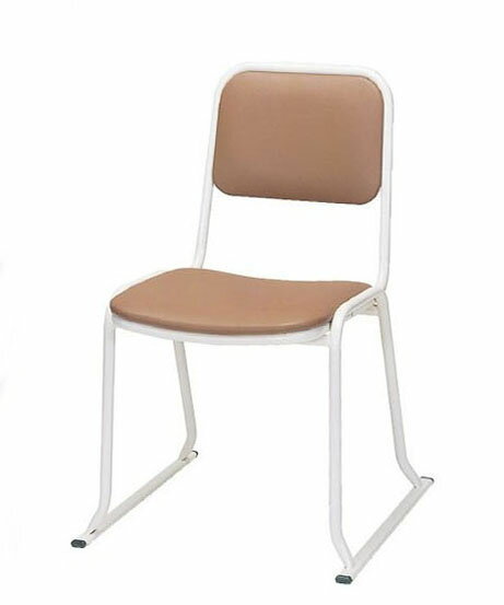 Rakuten - 積重ね型 スチールパイプ椅子 座高42cm (背板付) 日本製