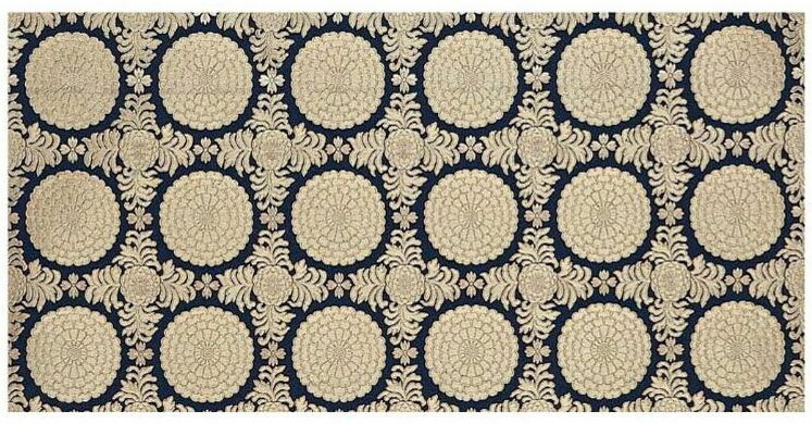 火防難燃フェルト敷「蜀甲菊六釜」(52×52cm) 日本製