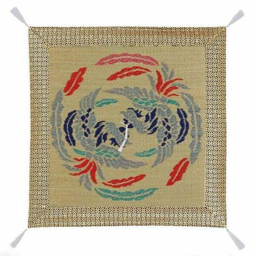 御前藺草(イグサ)座布団「新二羽鳳凰」【両面】日本製