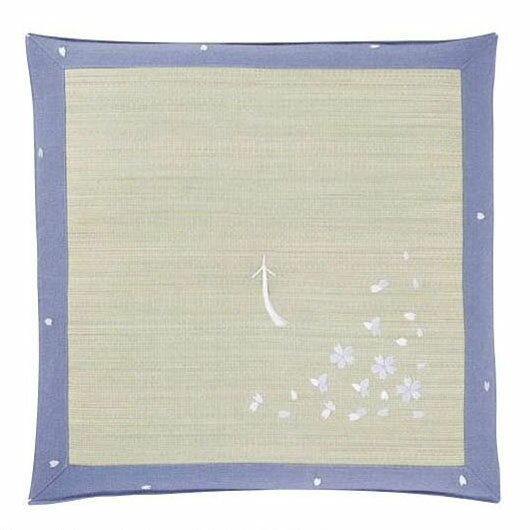 Rakuten - 御前藺草(イグサ)座布団「華の風 桜刺繍入」【両面】日本製