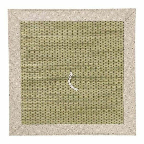 モダン藺草(イグサ)座布団「うさぎ 白」【両面】日本製