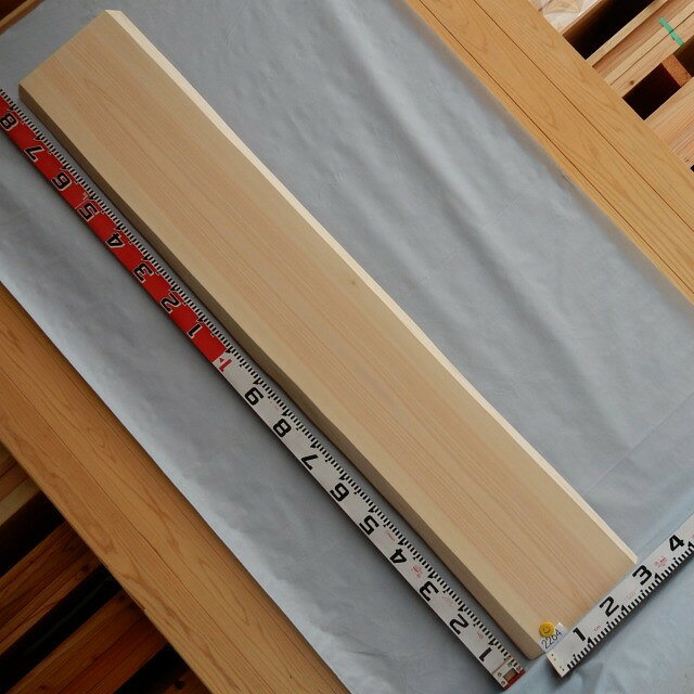 Rakuten - 桧 一枚板 耳付き 2264 長さ182cm 幅27cm-28cm 厚み3.4cm 木材 銘木 天然木 無垢 桧板【送料無料♪】≪大型商品≫