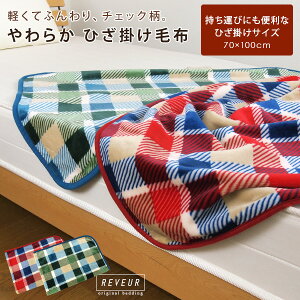 ひざ掛け毛布 毛布 70×100cm ニューマイヤー毛布 チェック柄 ブランケット ベビーケット スローケット ひざかけ お昼寝ケット クォーターケット もうふ あったか あったか寝具 洗える ポップ カジュアル レッド ネイビー ブルー グリーン 【coolbed_d19】