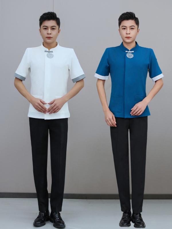 メンズ 作業服 マッサージ 技師用 足浴 養生 温泉 推拿 按摩 浴場 セット 耳かき 足ケア ユニフォーム ..