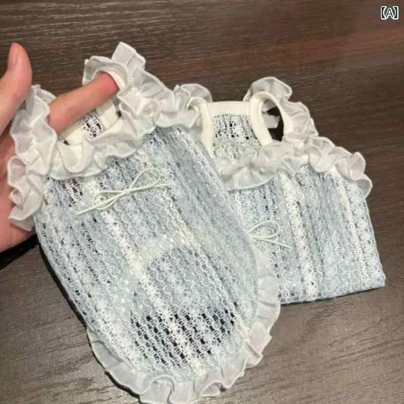 ペット服 犬服 猫服 キャミソール レース 透かし編み 通気性薄手抜け毛防止レトロ小型犬中型犬子犬子猫散歩お出かけペットウェア部屋着シンプルナチュラルカジュアルベーシックスタンダード定番