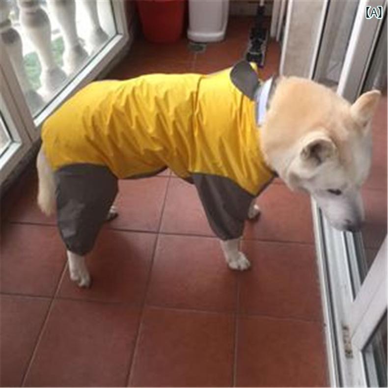 犬用レインコート フルカバータイプ小型犬中型犬大型犬用ペット服ドッグウェアお散歩雨天対策泥除け足まで保護お腹部分開き仕様着脱簡単 シンプル ベーシック スタンダード ナチュラル定番カジュアル