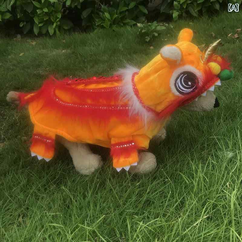 犬用ウェア 小型犬中型犬用 獅子舞 変身コスチューム お正月撮影用記念写真 個性的華やか シンプルベーシック定番ナチュラルスタンダード