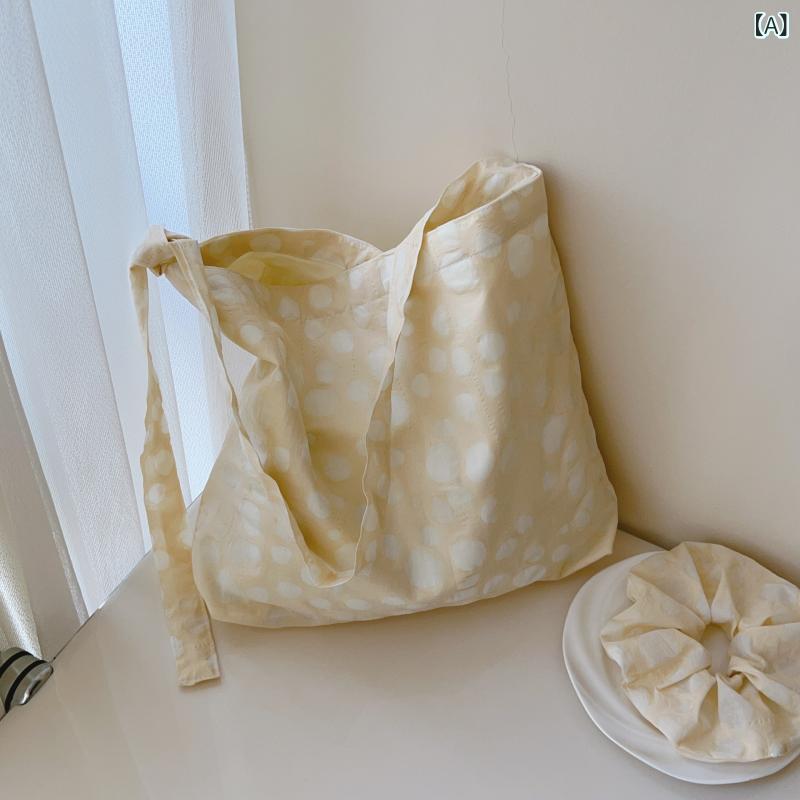 Bags - ショルダーバッグ レディース 帆布 斜めがけ コットン プリント 凹凸 テクスチャー 軽量 肩掛け 大容量 通学 通勤 お出かけ カジュアル ナチュラル ギフト 布 鞄 カバン シンプル エコバッグ サブバッグ