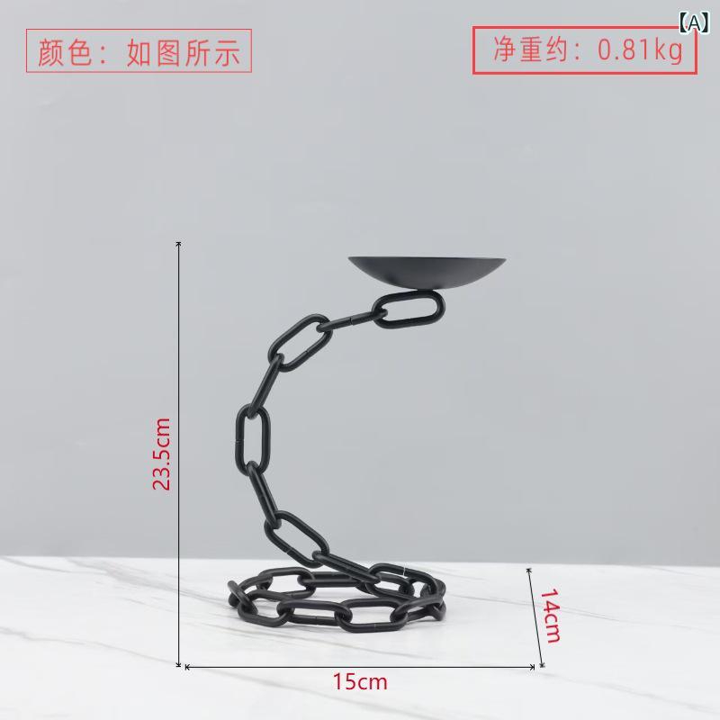 China Ornaments - キャンドルホルダー アイアン ろうそく立て アンティーク チェーン 北欧 レトロ モダン ヴィンテージ インテリア オブジェ 卓上 飾り ダイニング リビング 寝室 ホテル 什器 灯り 癒し ギフト 贈り物