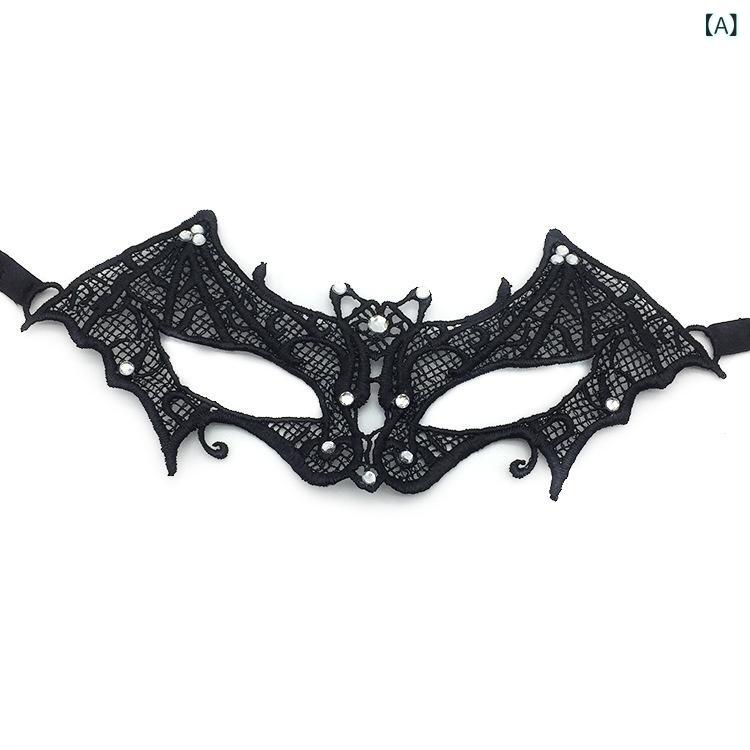 ハロウィンマスク 仮面 コスプレ レース 仮装 アイマスク セクシー 小顔効果 高見え ラインストーン ベネチアンマスク 舞踏会 パーティー グッズ 小物 アクセサリー 撮影 舞台 演出 演劇 ダンス 余興 学園祭 文化祭 忘年会 飲み会 目隠し エレガ