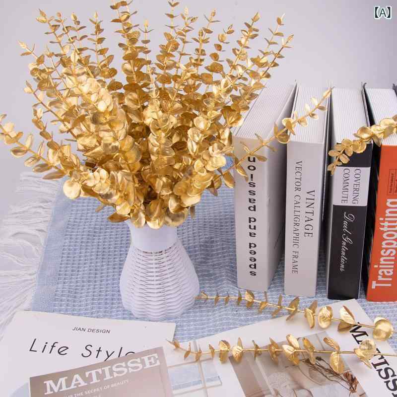 Other - フェイクグリーン ユーカリ 造花 インテリア リアル 観葉植物 おしゃれ 枝物 花材 装飾 飾り付け 枯れにくい 部屋の模様替え 手入れ不要 ディスプレイ 室内用 アレンジメント 撮影用 小道具 癒し 空間演出 観葉植物