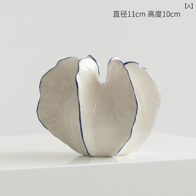 花瓶 おしゃれ フラワーベース 陶器 シンプル 北欧 インテリア雑貨 モダン リビング 玄関 卓上 一輪挿し オブジェクト 装飾 飾り 安定感があり倒れにくい 現代風ので空間を彩る小口径花器