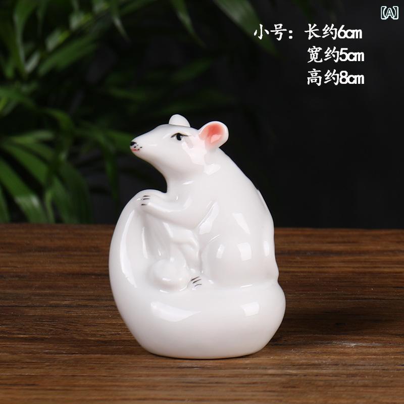 Interior Accessories - 置物 十二支 フルセット 十二生肖 干支 オブジェ インテリア 飾り 縁起物 陶器 卓上 デスク 小型 玄関 リビング ギフト 贈り物 記念品 かわいい モダン おしゃれ 省スペース 飾りやすい 卓上収納