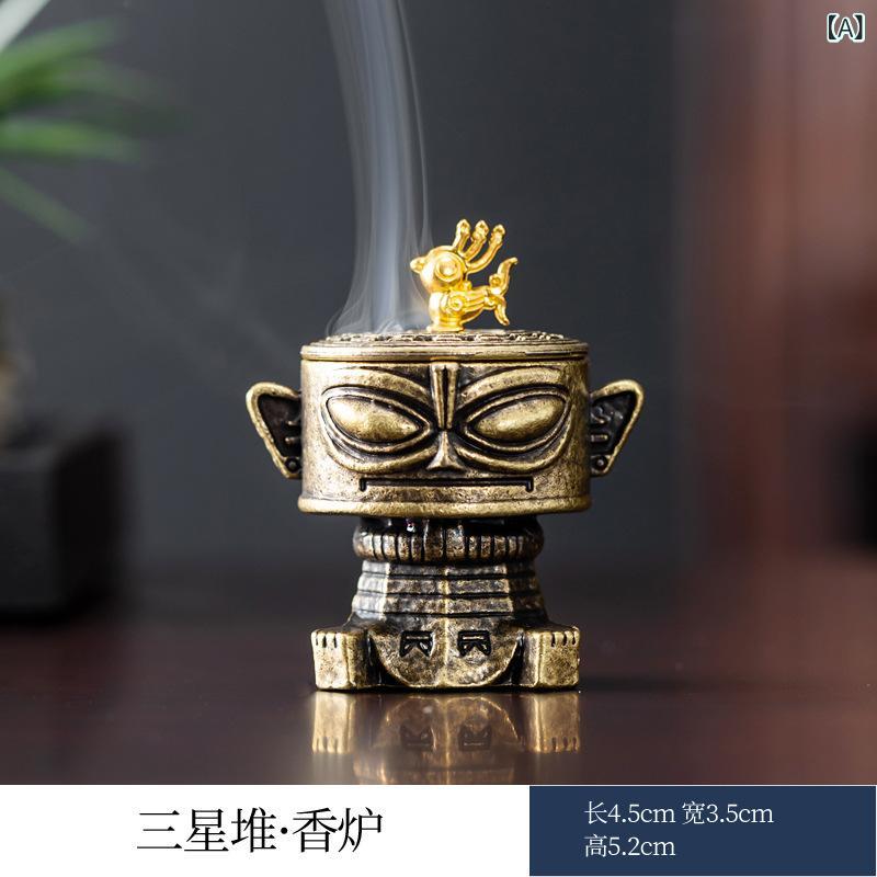 香炉 金属製 アロマポット 彫刻 お香立て 茶道 仏具 インテリア 置物 室内 香り 浄化 癒し 贈り物 お香 香木 アロマ 線香 仏壇用 和風 モダン おしゃれ 安定感があり使いやすい 重厚感 高級感