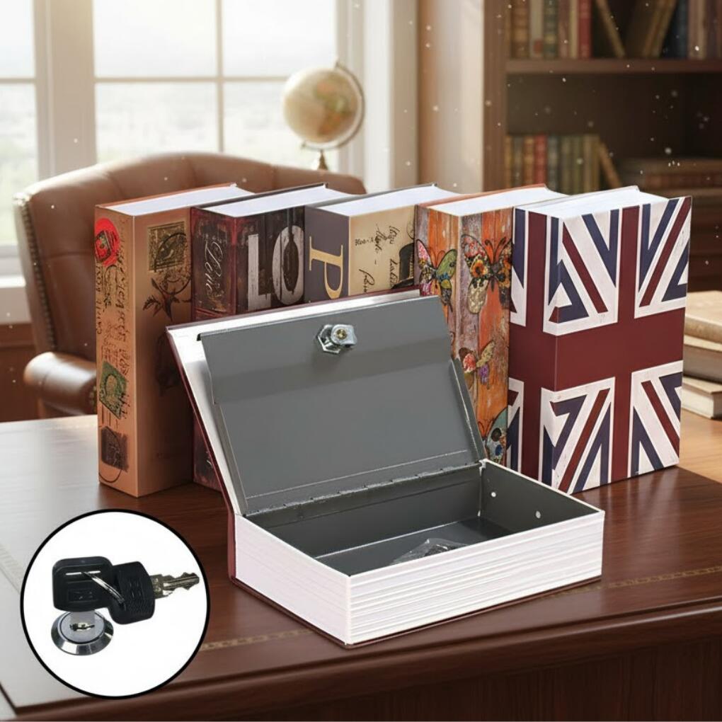 【本物そっくり金庫】 【書斎の隠し金庫】 金庫 本型 シリンダー式 貯金箱 ブック キーロック 鍵穴式 カギ 収納ボックス デザイン 隠し金庫 紙幣 千円札 金 箱型 貴重品入れ 隠す 隠す収納 本棚盗難防止 盗難 小さい 大きい 領収書入れ レシート入れ 蓋つき
