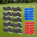 【番手が見える】 【簡単装着カバー】 ゴルフ アイアンカバー アイアン カバー セット シンプル ゴルフ レディース メンズ ブラック 黒色 レッド 赤色 ブル...