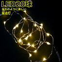 LED20球電球色 常点灯室内ジュエリーライト電池タイプライト /LED電球色 フェアリーライト /無点滅 イルミネーション