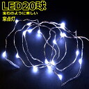 LED20球白色 常点灯室内ジュエリーライト電池タイプLEDライト /LEDホワイト /無点滅 (コロナ産業)