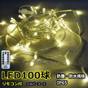 ラスターライト100球　シャンパンゴールドLEDイルミネーションライト/LEDシャンパンゴールド色/シルバーストレートコード/リモコン操作調光・点滅/コネクター付/